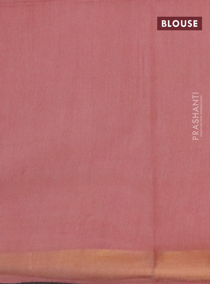 Munga jacquard saree pastel peach with allover geometric zari weaves and zari woven border