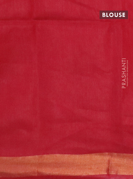 Munga jacquard saree red with allover geometric zari weaves and zari woven border