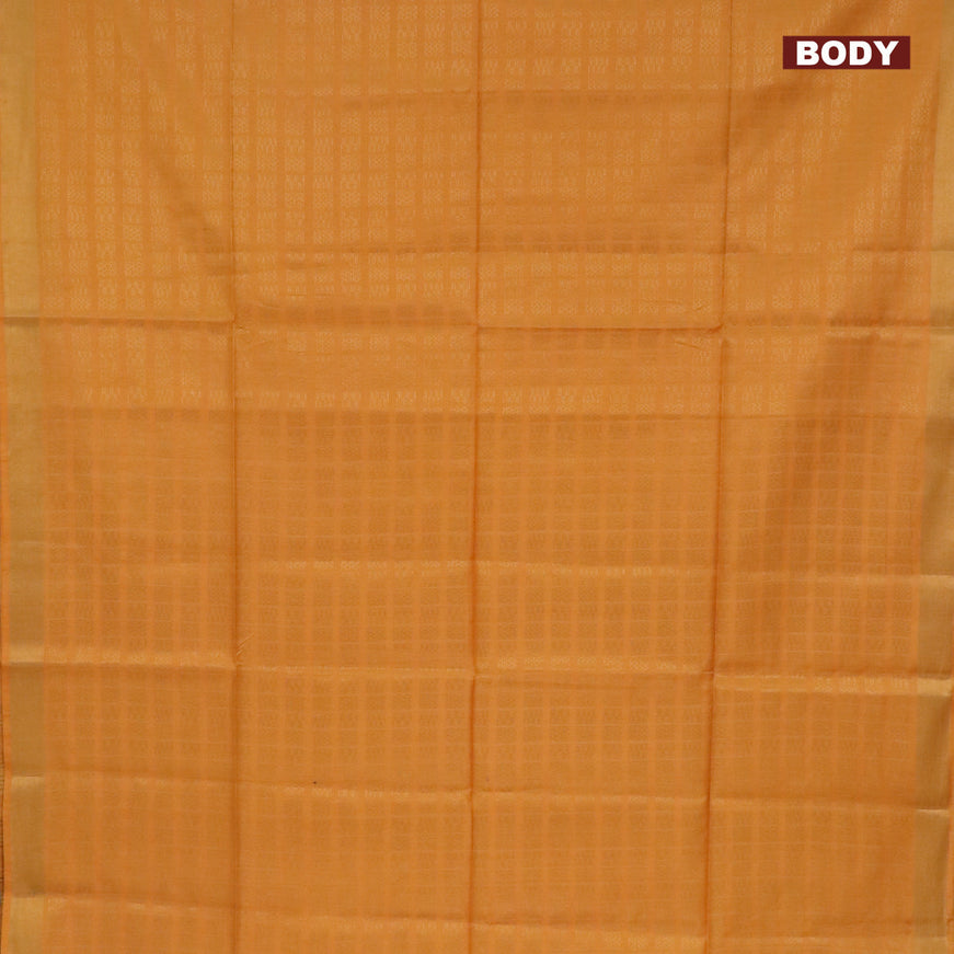 Munga jacquard saree mango yellow with allover geometric zari weaves and zari woven border