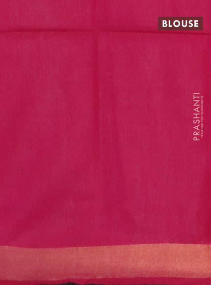 Munga jacquard saree dark pink with allover geometric zari weaves and zari woven border