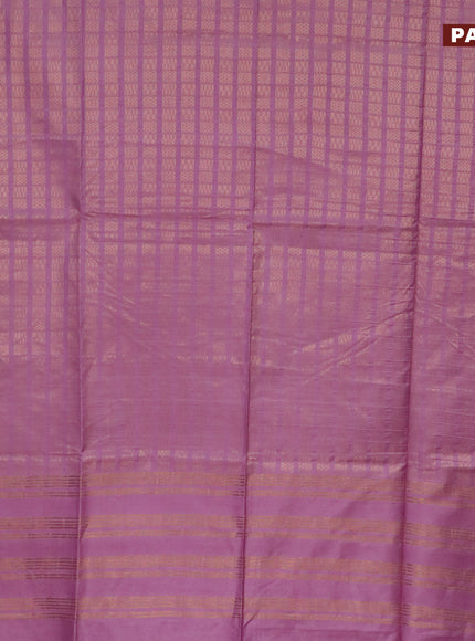 Munga jacquard saree mauve pink with allover geometric zari weaves and zari woven border