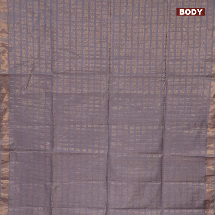 Munga jacquard saree grey with allover geometric zari weaves and zari woven border