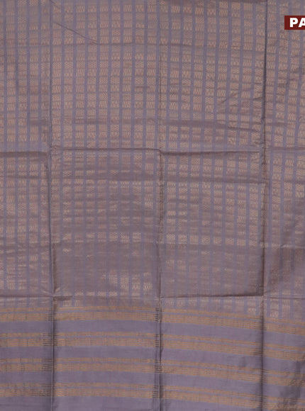 Munga jacquard saree grey with allover geometric zari weaves and zari woven border