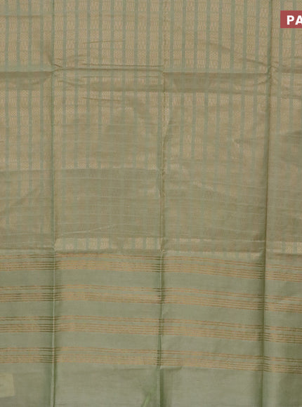 Munga jacquard saree pastel green with allover geometric zari weaves and zari woven border