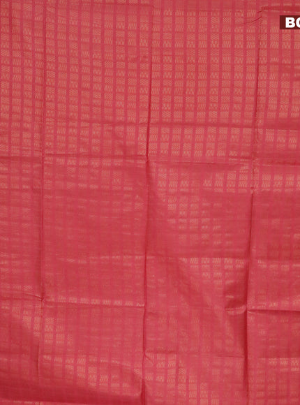 Munga jacquard saree red with allover geometric zari weaves and zari woven border