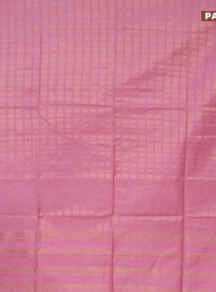 Munga jacquard saree lotus pink with allover geometric zari weaves and zari woven border