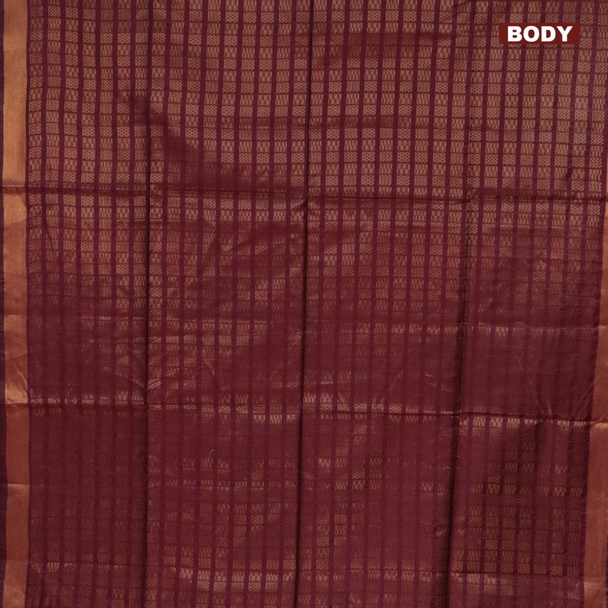 Munga jacquard saree maroon with allover geometric zari weaves and zari woven border