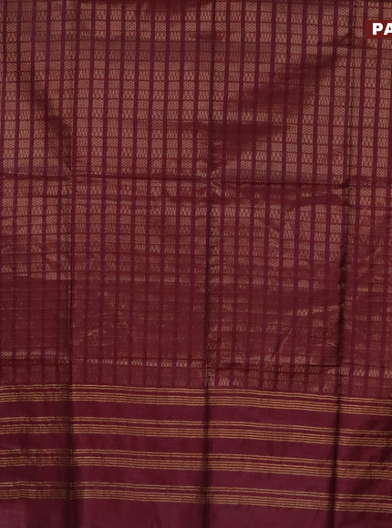 Munga jacquard saree maroon with allover geometric zari weaves and zari woven border