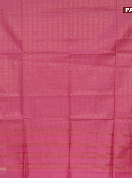 Munga jacquard saree peach pink with allover geometric zari weaves and zari woven border