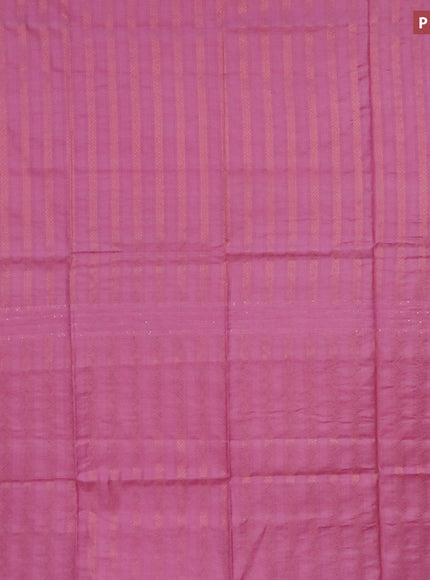 Munga jacquard saree light pink with allover copper zari weaves and sequin work pallu