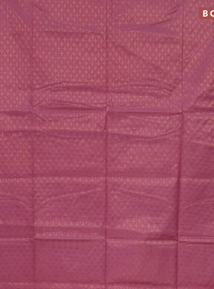 Munga jacquard saree pink shade with allover copper zari weaves and sequin work pallu