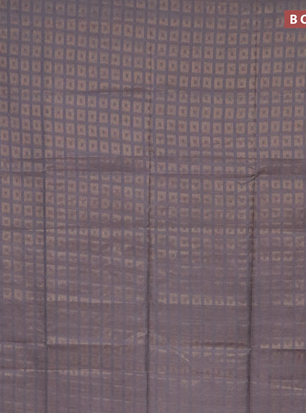 Munga jacquard saree grey with allover zari weaves and zari woven border