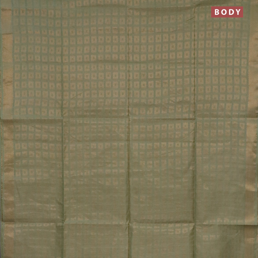 Munga jacquard saree pastel green with allover zari weaves and zari woven border