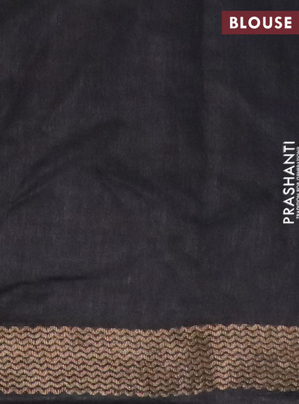 Munga jacquard saree black with allover zari weaves and zari woven border