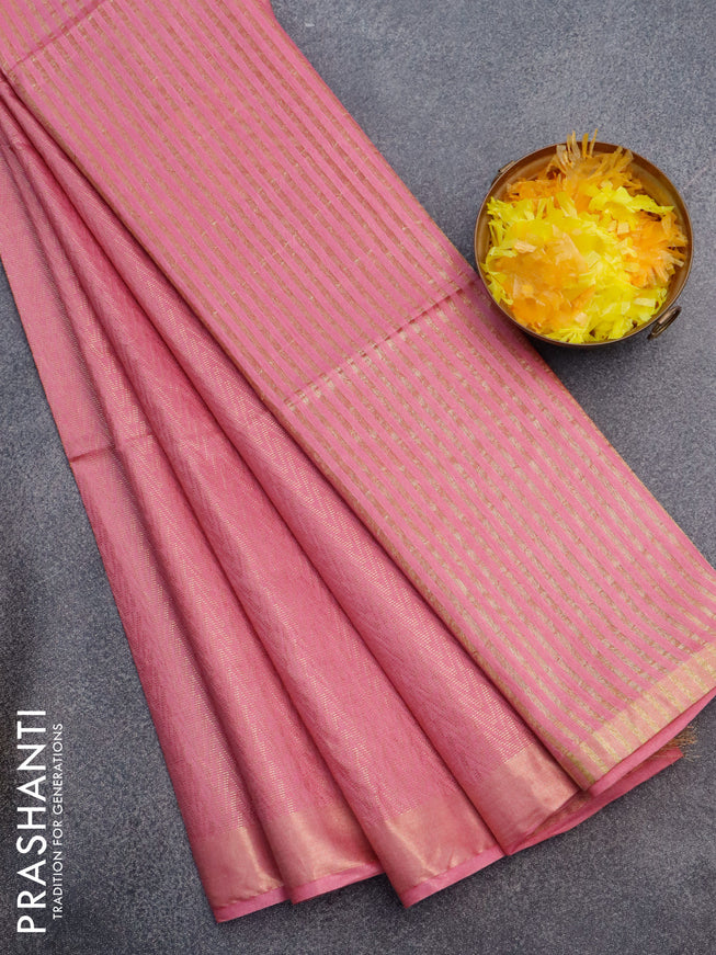 Munga jacquard saree light pink with allover zari weaves and sequin work pallu