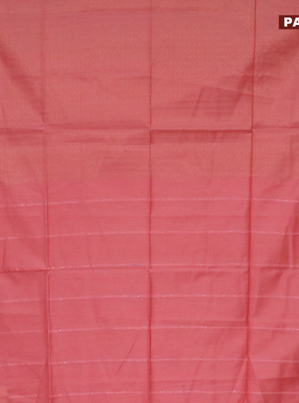 Munga jacquard saree peach shade with allover zari weaves and sequin work pallu