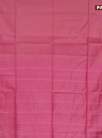 Munga jacquard saree light pink with allover zari weaves and sequin work pallu