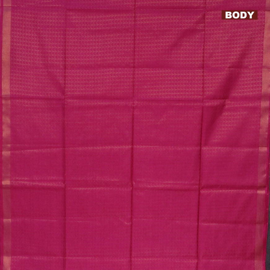 Munga jacquard saree dark pink with allover zari weaves and sequin work pallu