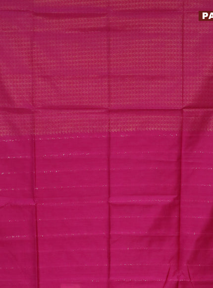 Munga jacquard saree dark pink with allover zari weaves and sequin work pallu