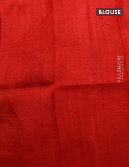 Bishnupuri silk saree yellow and red with butta prints and printed border