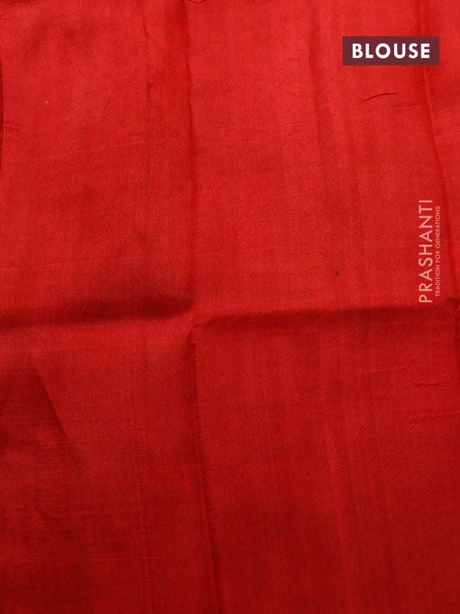 Bishnupuri silk saree yellow and red with butta prints and printed border