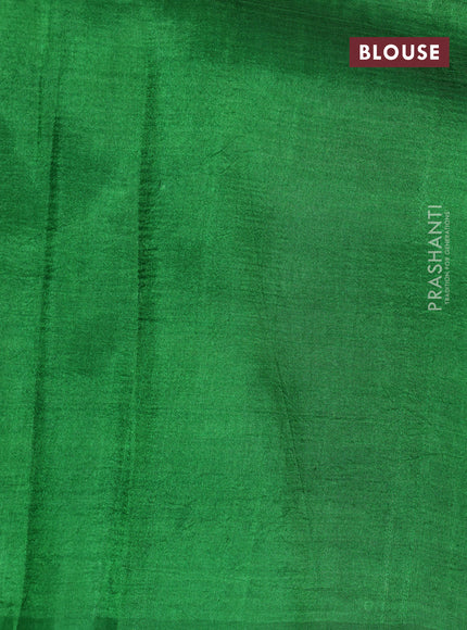 Bishnupuri silk saree light green and green with butta prints and printed border