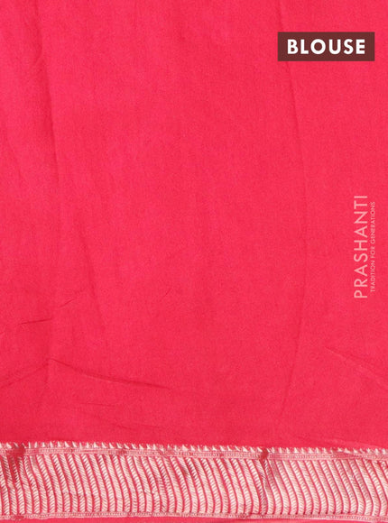 Binny Silk saree pink with allover batik prints and zari woven border - {{ collection.title }} by Prashanti Sarees