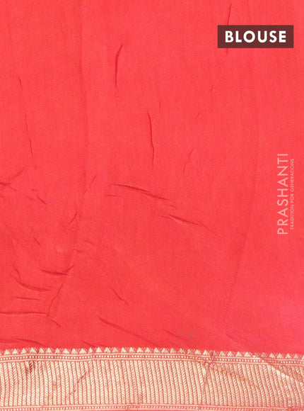 Binny Silk saree red with allover batik prints and zari woven border - {{ collection.title }} by Prashanti Sarees