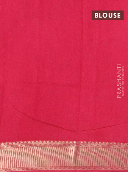 Binny Silk saree pink with allover batik prints and zari woven border - {{ collection.title }} by Prashanti Sarees