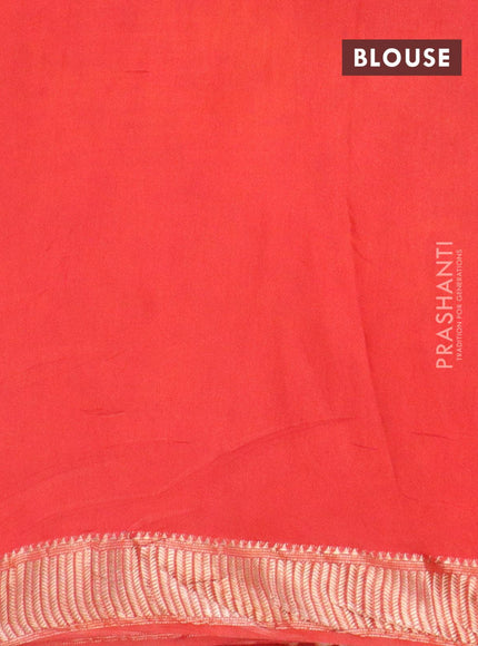 Binny Silk saree red with allover batik prints and zari woven border - {{ collection.title }} by Prashanti Sarees