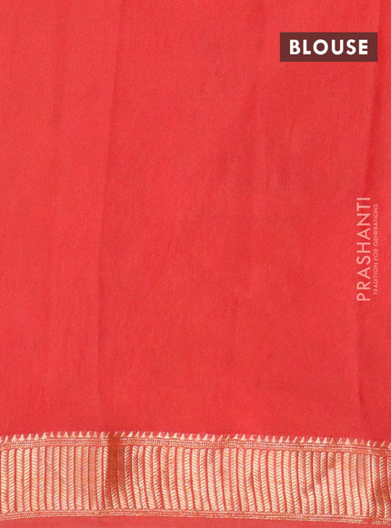 Binny Silk saree red shade with allover batik prints and zari woven border - {{ collection.title }} by Prashanti Sarees