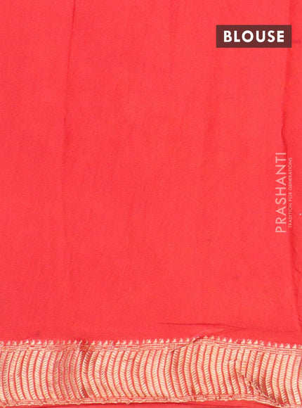 Binny Silk saree red with allover batik prints and zari woven border - {{ collection.title }} by Prashanti Sarees