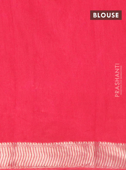 Binny Silk saree pink with allover batik prints and zari woven border - {{ collection.title }} by Prashanti Sarees