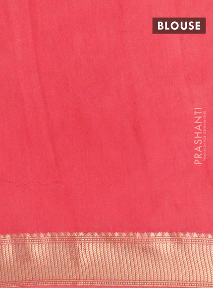 Binny Silk saree red shade with allover batik prints and zari woven border - {{ collection.title }} by Prashanti Sarees