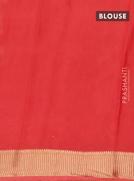 Binny Silk saree red with allover batik prints and zari woven border - {{ collection.title }} by Prashanti Sarees