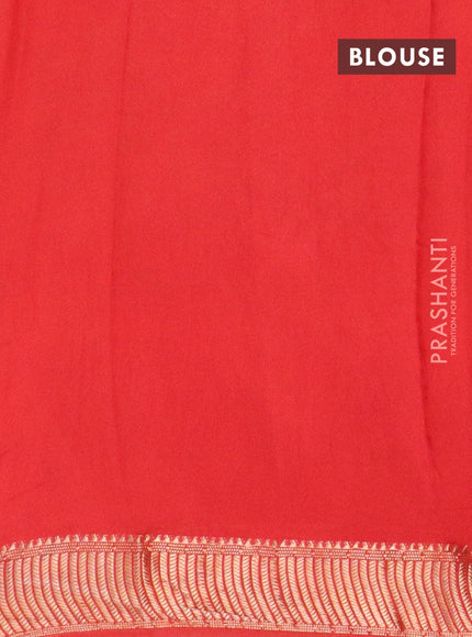 Binny Silk saree red with allover batik prints and zari woven border - {{ collection.title }} by Prashanti Sarees