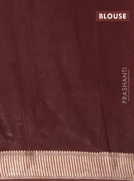 Binny Silk saree deep coffee brown with allover batik prints and zari woven border - {{ collection.title }} by Prashanti Sarees