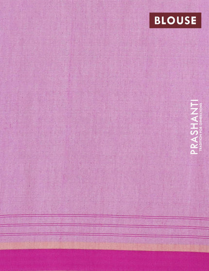 Bengal soft cotton saree beige and purple with thread woven buttas and simple border - {{ collection.title }} by Prashanti Sarees