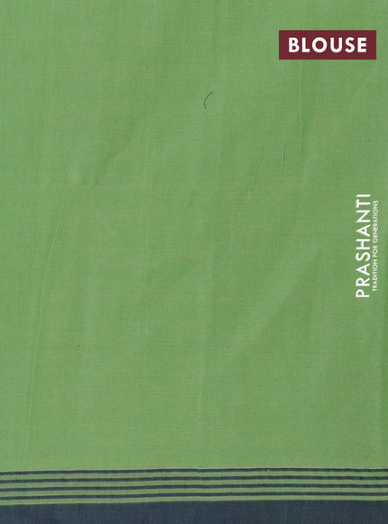 Bengal soft cotton saree light green and blue with thread woven buttas and simple border - {{ collection.title }} by Prashanti Sarees