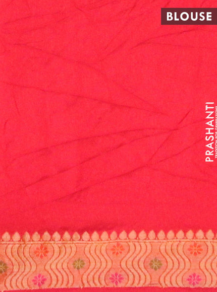 Bandhani saree mango yellow and red with allover bandhani prints and banarasi style border