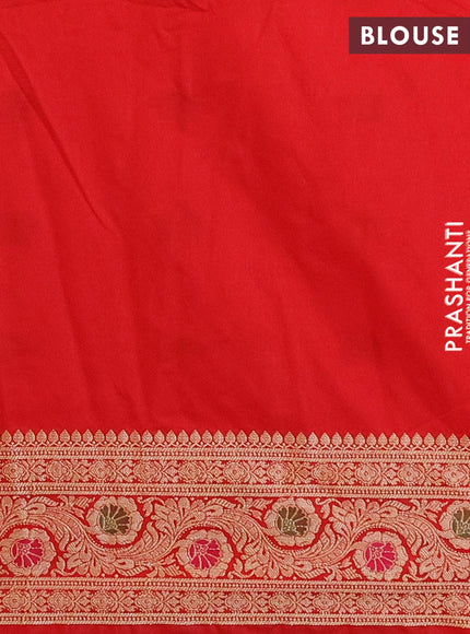 Bandhani saree mango yellow and red with allover bandhani prints and banarasi style border