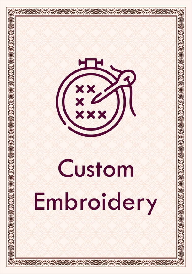 Embroidery | Addl. customization price may vary