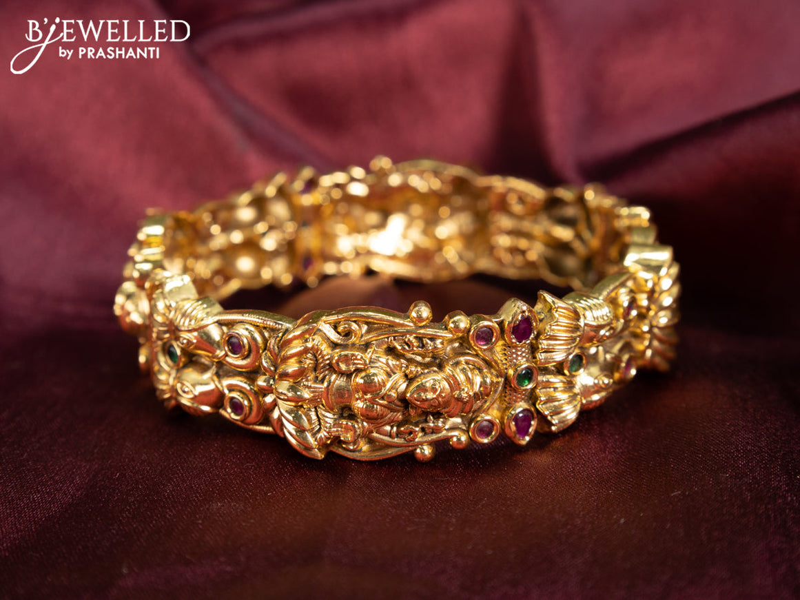 Antique bangle lakshmi design with kemp stones