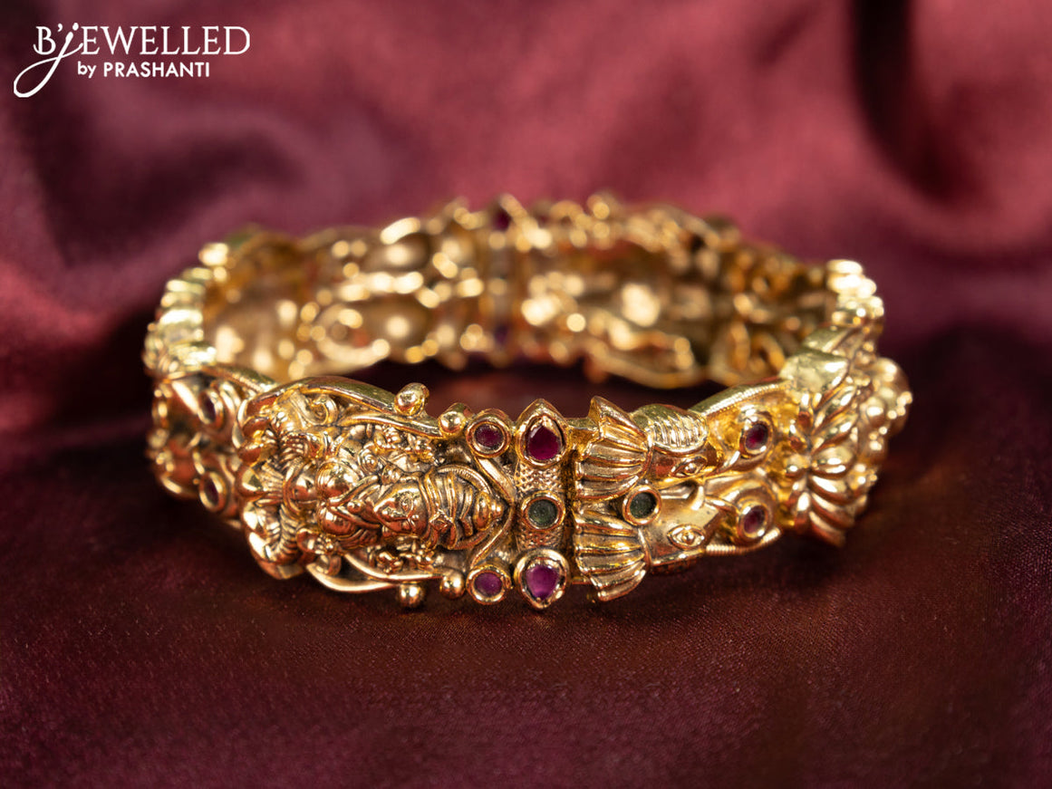 Antique bangle lakshmi design with kemp stones