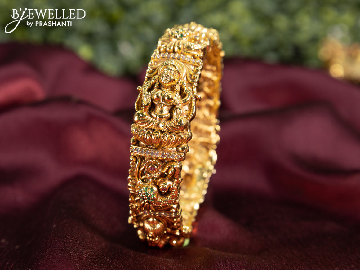 Antique bangle lakshmi design with kemp stones