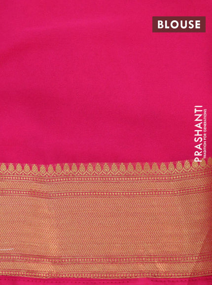 Art chiffon saree pink with allover zari woven brocade weaves and zari woven border - {{ collection.title }} by Prashanti Sarees