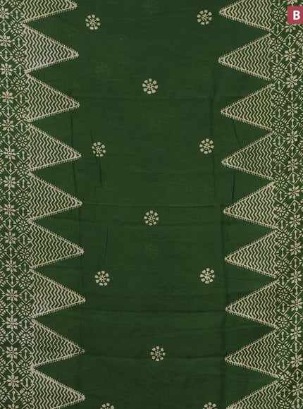 Bhagalpuri saree green with butta prints and zari woven border - {{ collection.title }} by Prashanti Sarees