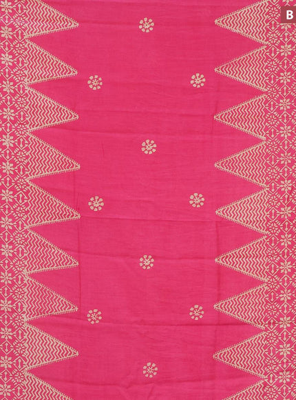 Bhagalpuri saree pink with butta prints and zari woven border - {{ collection.title }} by Prashanti Sarees