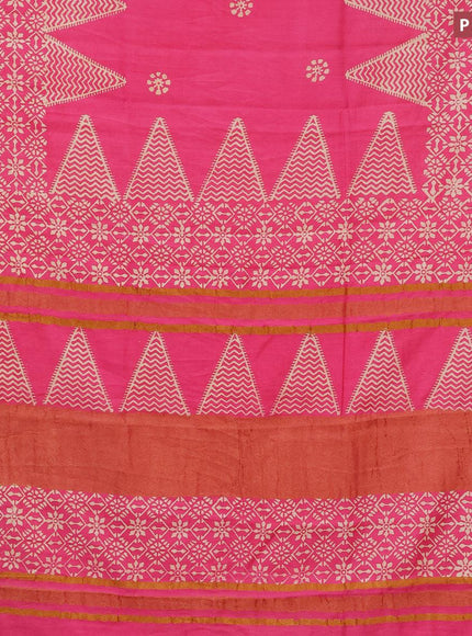 Bhagalpuri saree pink with butta prints and zari woven border - {{ collection.title }} by Prashanti Sarees