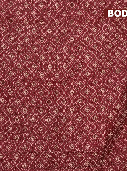 Bhagalpuri saree maroon with allover bandhani prints and zari woven border - {{ collection.title }} by Prashanti Sarees